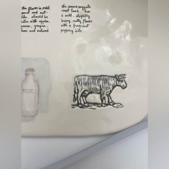 Rae Dunn By Magenta Fromage Ceramic Cheese Board Platter. Like new with tag. - Picture 5 of 9